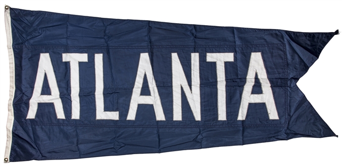 1990s Original Atlanta Braves Flag Flown Over Wrigley Field (Cubs LOA)